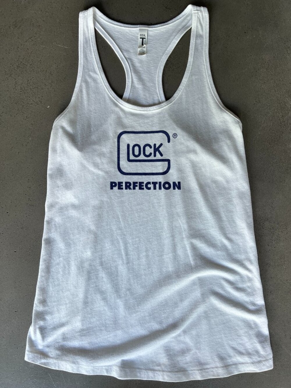 Glock White Racerback Tank Top- Large